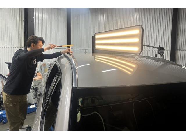 雹　キズ・へこみ直し入庫相談可能　マツダ　CX8　デントリペア　絶賛作業中　　鈑金　国産車　輸入車　雹　前橋　玉村　伊勢崎　高崎　藤岡　群馬　兵庫　姫路　加古川　明石　神戸