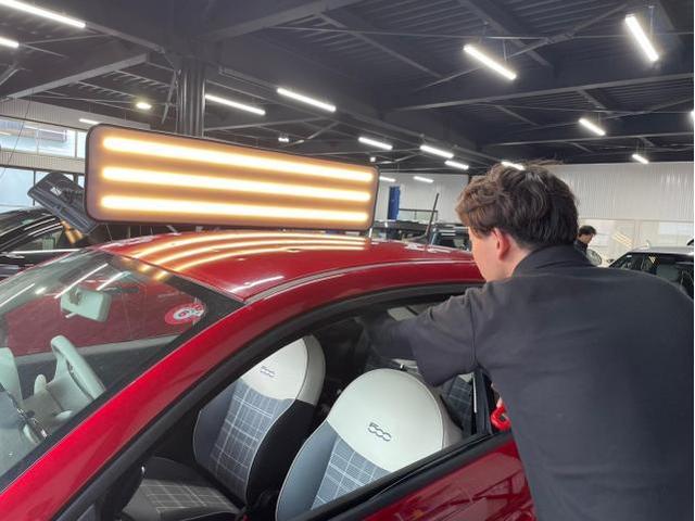 雹　キズ・へこみ直し入庫相談可能　フィアット　500C　デントリペア　絶賛作業中　　鈑金　国産車　輸入車　雹　前橋　玉村　伊勢崎　高崎　藤岡　群馬　兵庫　姫路　加古川　明石　神戸