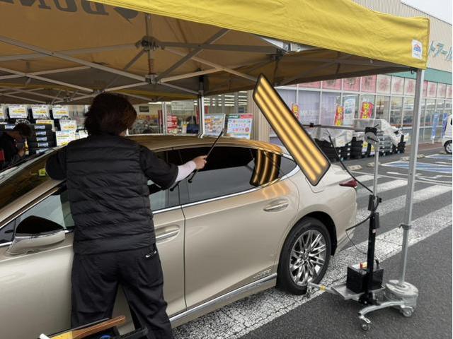 レクサス LS 500h オートアールズ 前橋みなみモール店 パワーモールフェス イベント デントリペア 鈑金修理 塗装 出店 キズ へこみ 国産車 輸入車 雹 群馬 高崎 前橋