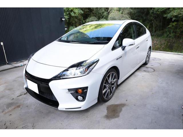 トヨタ　プリウス　持ち込み純正ドルフィンアンテナ＆純正ドアエッジモール交換　30プリウス　トヨタ純正品　群馬県　高崎市　株式会社BLAZE