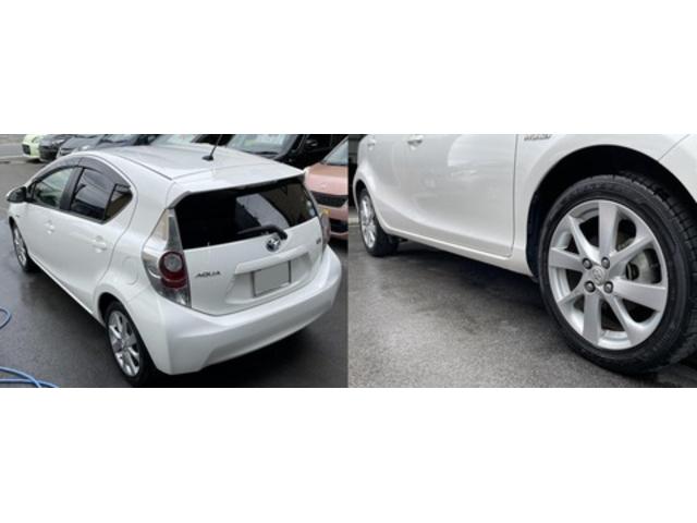 【作業メニュー：「鏡面磨き＆車内クリーニング・シート洗浄・消臭施工」トヨタ　アクア（NHP10）ホワイト】～栃木県宇都宮市・鹿沼市ガレージ　シースワロー～