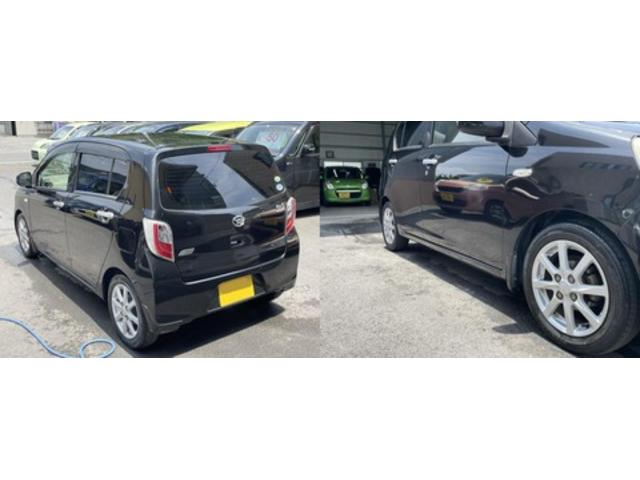 【作業メニュー：「鏡面磨き＆車内クリーニング・シート洗浄・ヤニの臭い消臭施工」ダイハツ　ミライース（LA300S）ブラック】～栃木県宇都宮市・鹿沼市ガレージ　シースワロー～