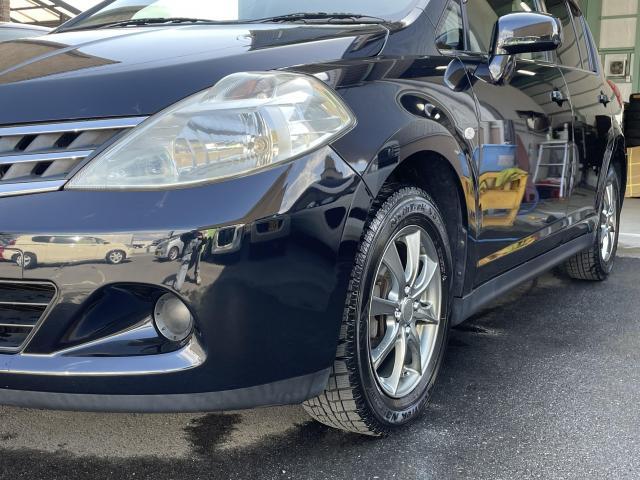 【「車検整備」日産　ティーダ（C11）15SプラスHDDナビSP　ブラック　機関だけでなく内外装のメンテナンスも！】～【栃木県鹿沼市・宇都宮市「ガレージ　シースワロー」作業メニュー～