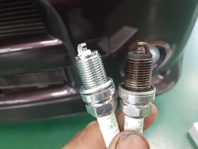 伊勢崎市からのお客様よりダイハツタント　マフラー交換　プラグ、イグニションコイル交換を承りました