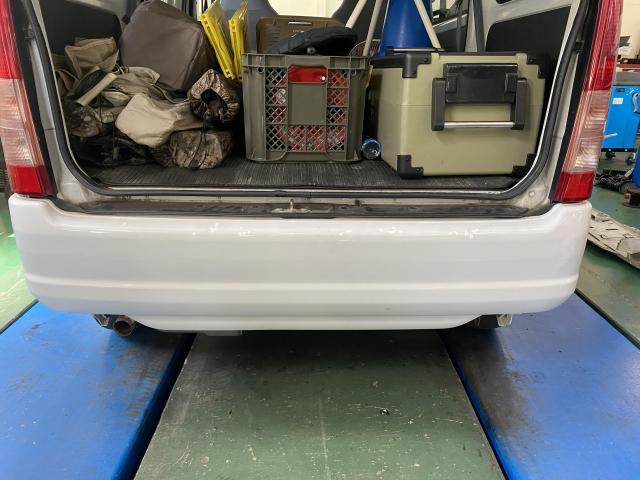 サンバーのリアバンパーを交換しました！