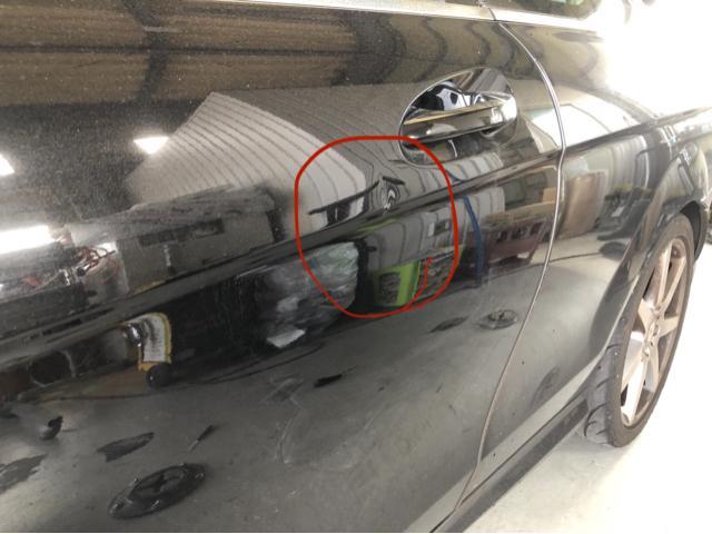 ベンツ  W204 Cクラス　クーペ　ドア凹み　鈑金塗装