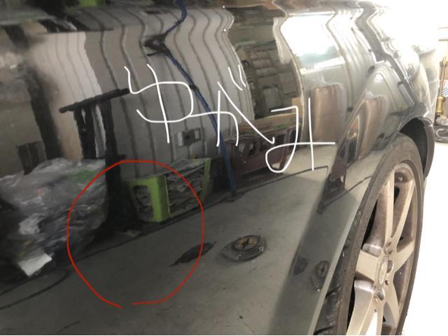 ベンツ  W204 Cクラス　クーペ　ドア凹み　鈑金塗装