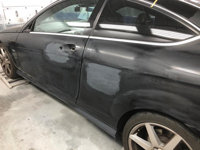ベンツ  W204 Cクラス　クーペ　ドア凹み　鈑金塗装
