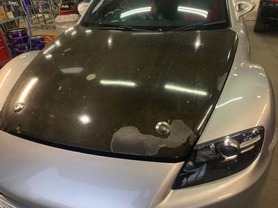 補修:RX-8 カーボンボンネット
