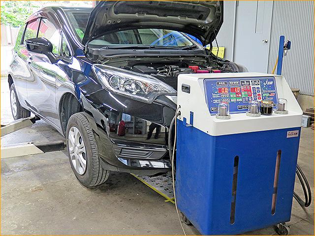 ノート　E12 　CVTフルード圧送交換　トルコン太郎