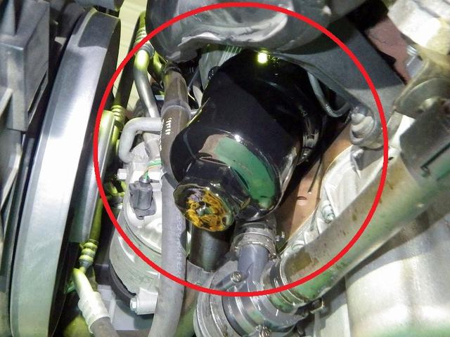 VW　ジェッタ　オイル漏れ修理　オイルフィルター交換　松戸市
