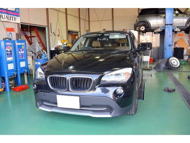 BMW　X1　E84　ブレーキ警告灯点灯　ブレーキパット交換修理　松戸市