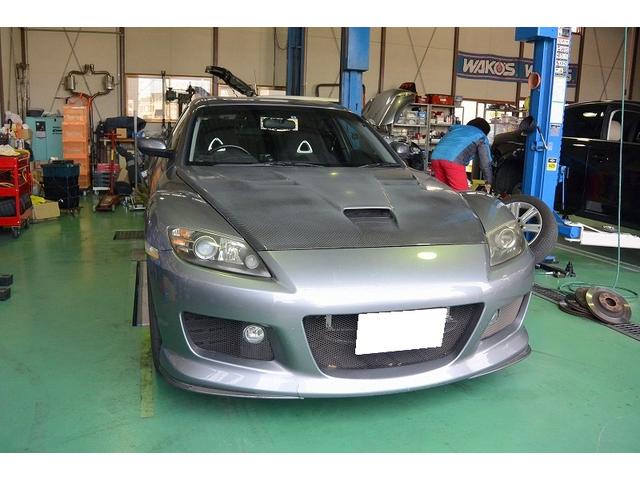 マツダ　RX-8　前後ブレーキパットローター交換　松戸市