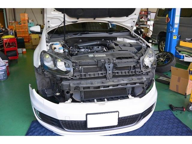 VW　ゴルフⅥ　GTI　ヘッドライト割れ修理　中古ヘッドライト交換　松戸市