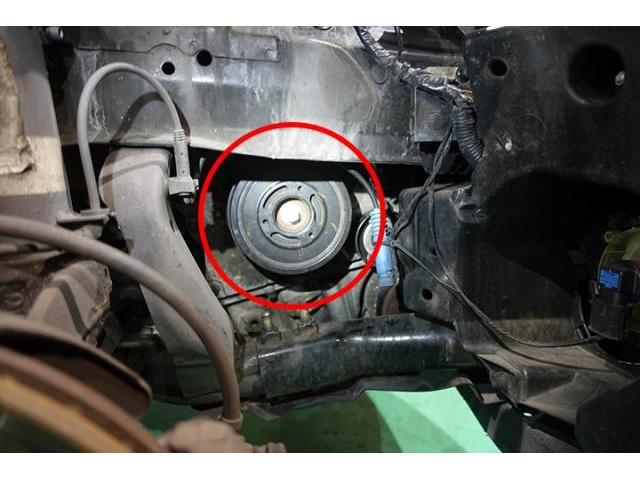 BMW MINI R53 クーパーS　警告灯点灯・エンジン異音修理 バイブレーションダンパー交換
