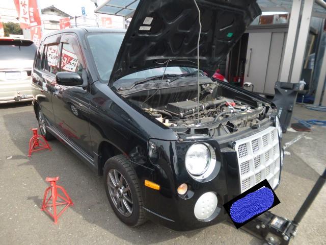 日産 AZ10 キューブ 継続 車検 エンジンオイル オイルエレメント タイヤ 交換 相模原市緑区!