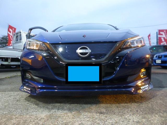 日産　ＺＥ１　リーフ　持ち込み　フロントリップスポイラー　取り付け　塗装　ＬＥＤアクセサリーライト　ONOFFスイッチ　室内配線　相模原市南区！