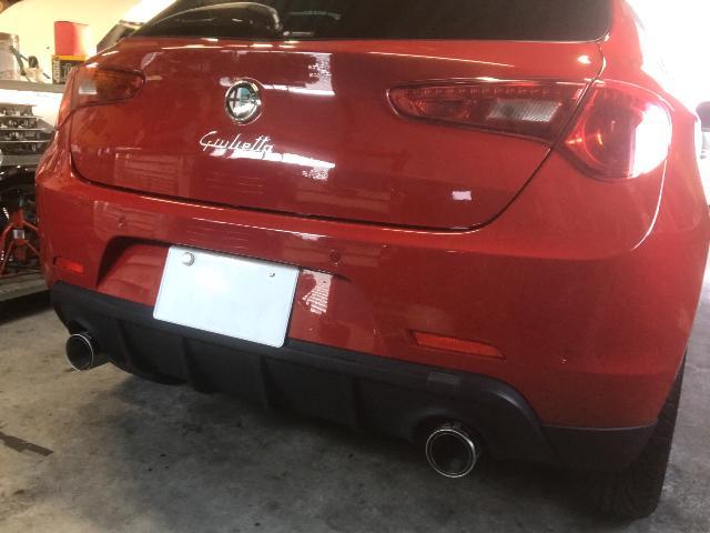 アルファロメロ ジュリエッタ マフラー2本出しへ交換