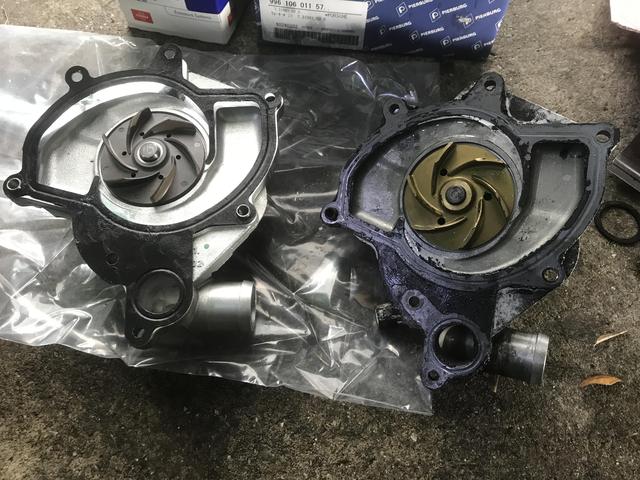 ポルシェ　９８６　車検整備　オルタネーター　ウォーターポンプetc..