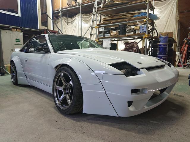 日産 RPS13 180SX  Rocket Bunny ロケットバニー エアロ取り付け