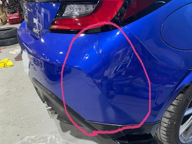 スバル BRZ 板金塗装 リアバンパー 神奈川 横浜市 泉区 戸塚区 和泉町 カスタム 修理 整備 鈑金 レンタカー
