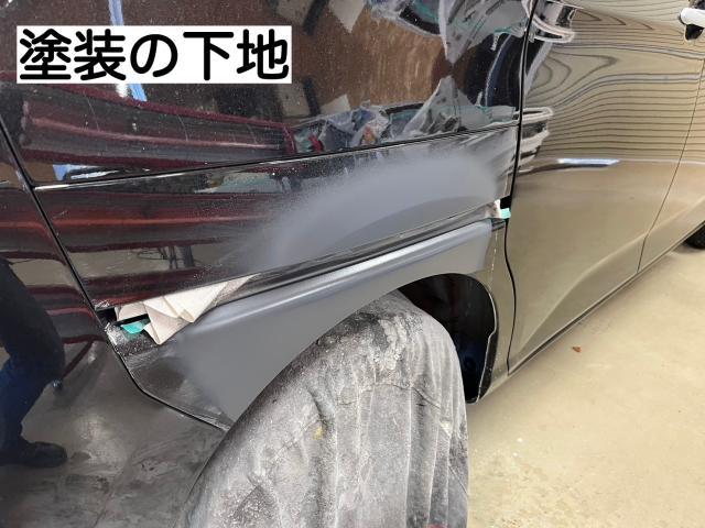 【ダイハツ　トール】【右クォーターパネル　キズ直し　塗装】