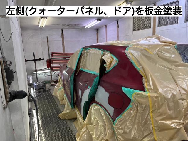 【マツダ CX-5】【ボンネットから左側の塗装、鈑金塗装】