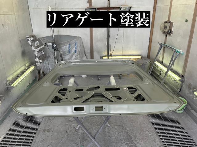 【スズキ　エブリィ】【車体後ろのヘコミ修理　リアゲート＆バンパー交換　バックパネル鈑金　塗装】