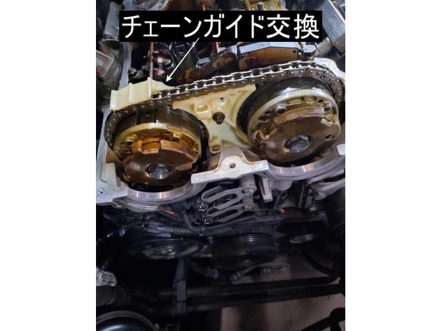 【BMW E90 3シリーズ】【白煙修理につきバルブステムシール交換，予防整備もかねてチェーンガイド交換】