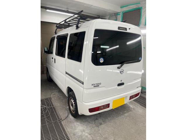 【日産　クリッパーバン】【リアバンパー，リアゲートのヘコミ，キズ修理　部品交換＆鈑金塗装】