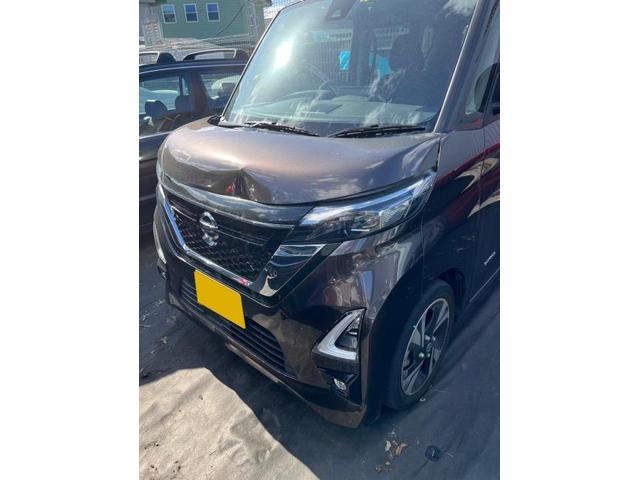 【日産　ルークス】【衝突事故によりボンネット変形　修理】