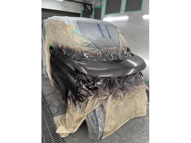 【日産　ルークス】【衝突事故によりボンネット変形　修理】