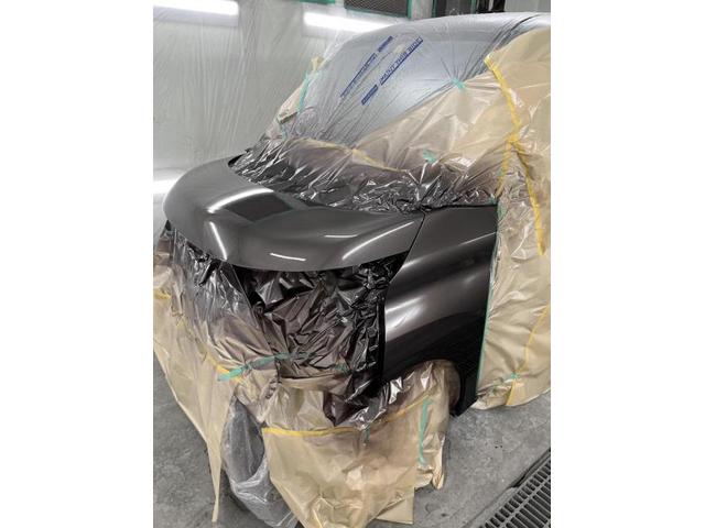 【日産　ルークス】【衝突事故によりボンネット変形　修理】