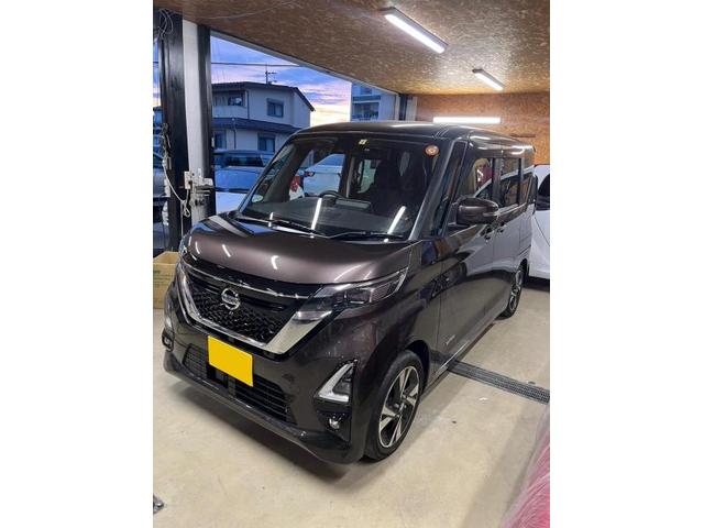 【日産　ルークス】【衝突事故によりボンネット変形　修理】