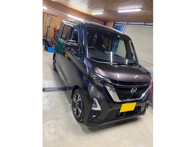 【日産　ルークス】【衝突事故によりボンネット変形　修理】