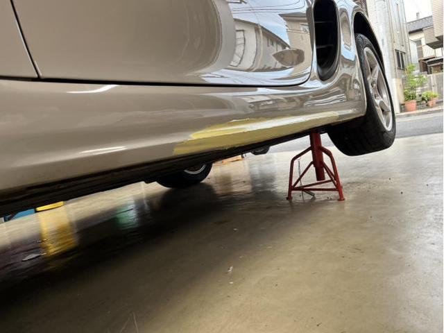 【ポルシェ　ケイマン】【サイドスポイラーのキズ　塗装修理】