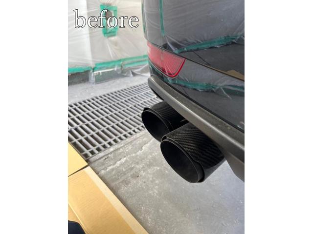 【ポルシェ　マカン】【ドアサッシ、マフラーカッター塗装】