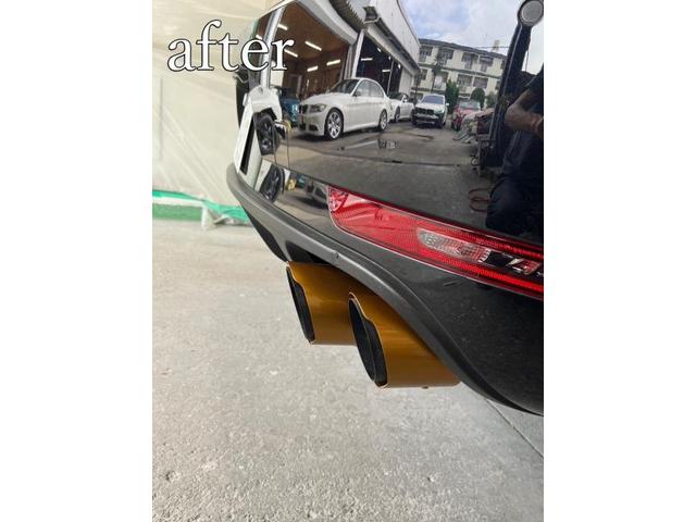 【ポルシェ　マカン】【ドアサッシ、マフラーカッター塗装】