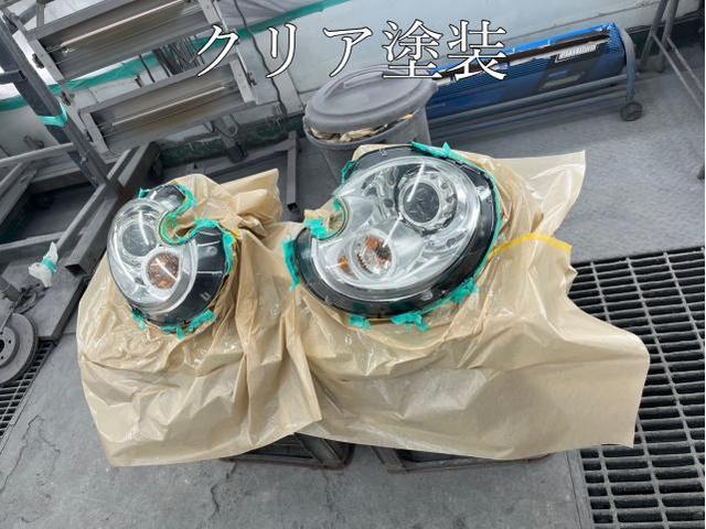 【MINI クーパー】【ヘッドライトカバー塗装修理】