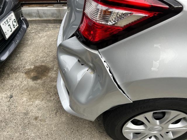 【キズ・ヘコミ直し】日産　ノート　リアバンパー交換　板金塗装　鈑金　当日納車　代車無料　保険修理対応してます　レンタカー貸出　レッカー対応　埼玉県　上尾市　さいたま市　桶川市　北本市　伊奈町