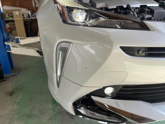 プリウス　LEDライト取付作業　純正部品流用
埼玉県　川越市　狭山市　所沢市　狭山市　ふじみ野市