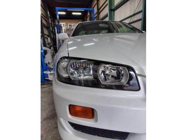 日産　スカイライン　ヘッドライトレンズ交換　平塚　茅ヶ崎　大磯　小田原　伊勢原　藤沢　厚木