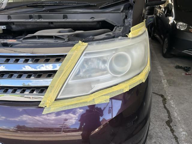 セレナ　ヘッドライトコーティングでアンチエイジング！