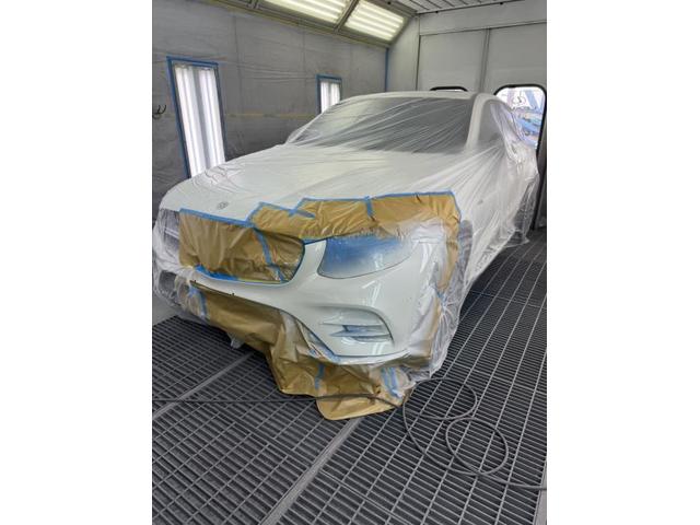 ＧＬＣ　塗装ベンツバンパー傷修理塗装安いさいたま市岩槻区(株)ユーパーク岩槻工場代車貸出あり　外車鈑金安い