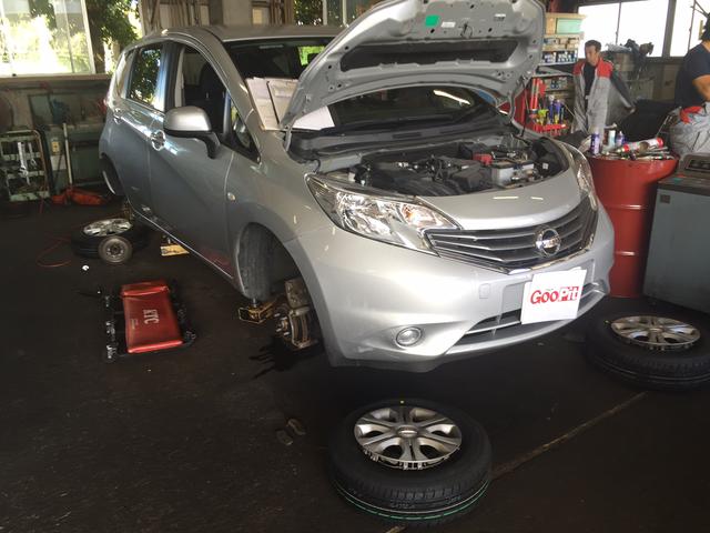 ノート　車検（オイル交換・ブレーキパッド交換など）