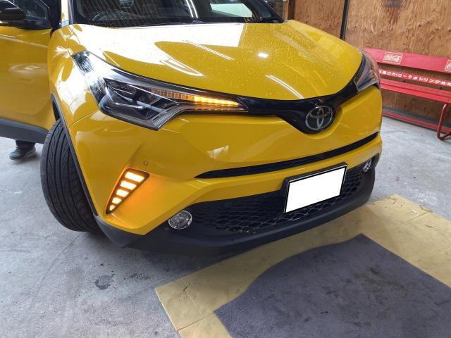 トヨタ　Ｃ－ＨＲ　ＮＧＸ５０　パーツ持込み　ウインカー＆デイライト　　埼玉県　富士見市　格安取付　無料代車完備　ららぽーと富士見すぐ近く　東京都　千葉県　神奈川県