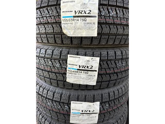 スタッドレスタイヤ交換 ブリヂストン VRX2 155/65R14 三郷市　越谷市　吉川市　八潮市　松戸市　流山市　野田市　埼玉県　千葉県　東京都