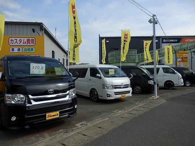 お車ご購入の際も是非お声がけ下さい。新車のハイエース、キャラバン、各社軽自動車など全メーカー取り扱い