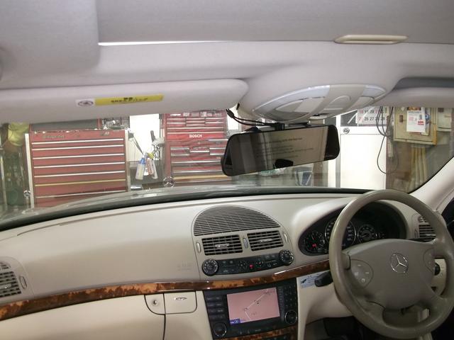 2004年式　ベンツ Ｅ240　ワゴン ルームミラータイプ ドライブレコーダー　バックカメラ取り付け　川崎市宮前区　持ち込み　外車　輸入車