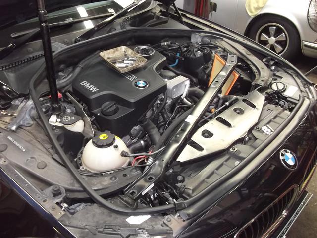 2012年式　BMW 523i ツーリング　オーバーヒート　点検　修理　電動ファン交換　部品持込　川崎市宮前区　神奈川県　修理　故障　外車　輸入車